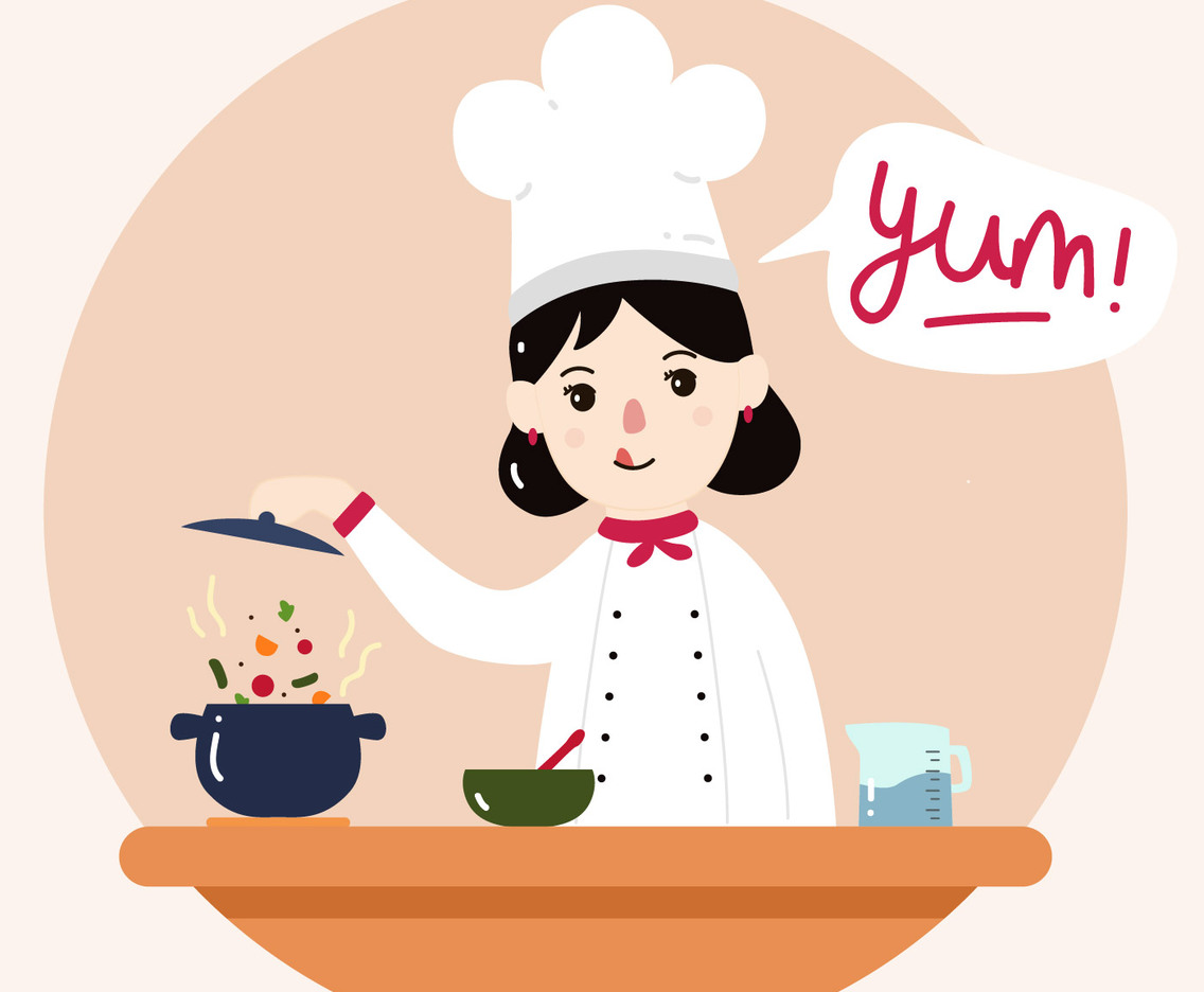 Chef Girl Vector