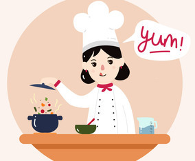 Chef Girl Vector