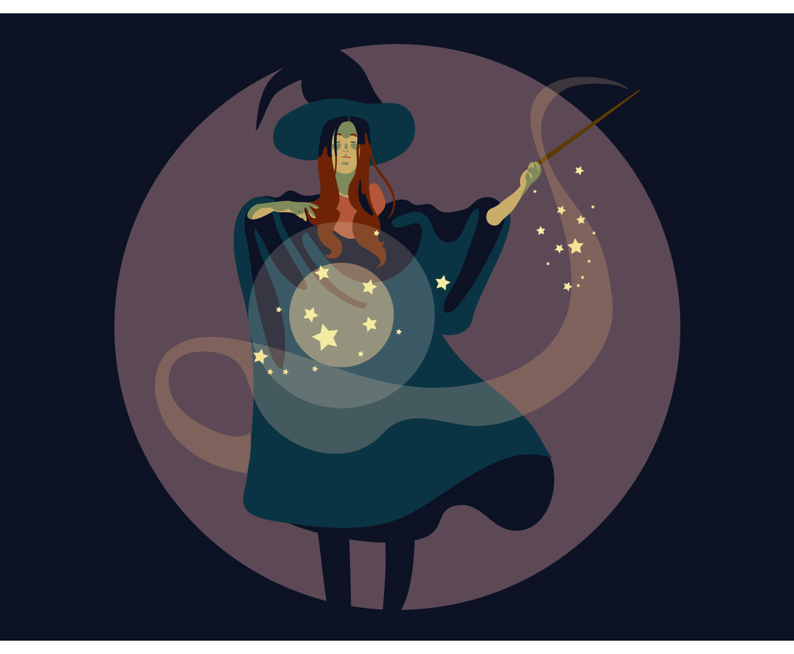 Wizard Girl Vector
