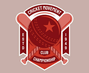 Funky Cricket Logo Vector