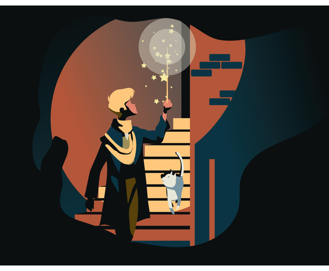 Secret Chamber at Wizard School Vector