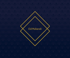 Geometric Frame Eid Mubarak