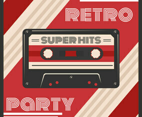 Retro Party Poster Vector