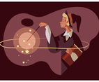 WizardSchool Student Practicing Vector