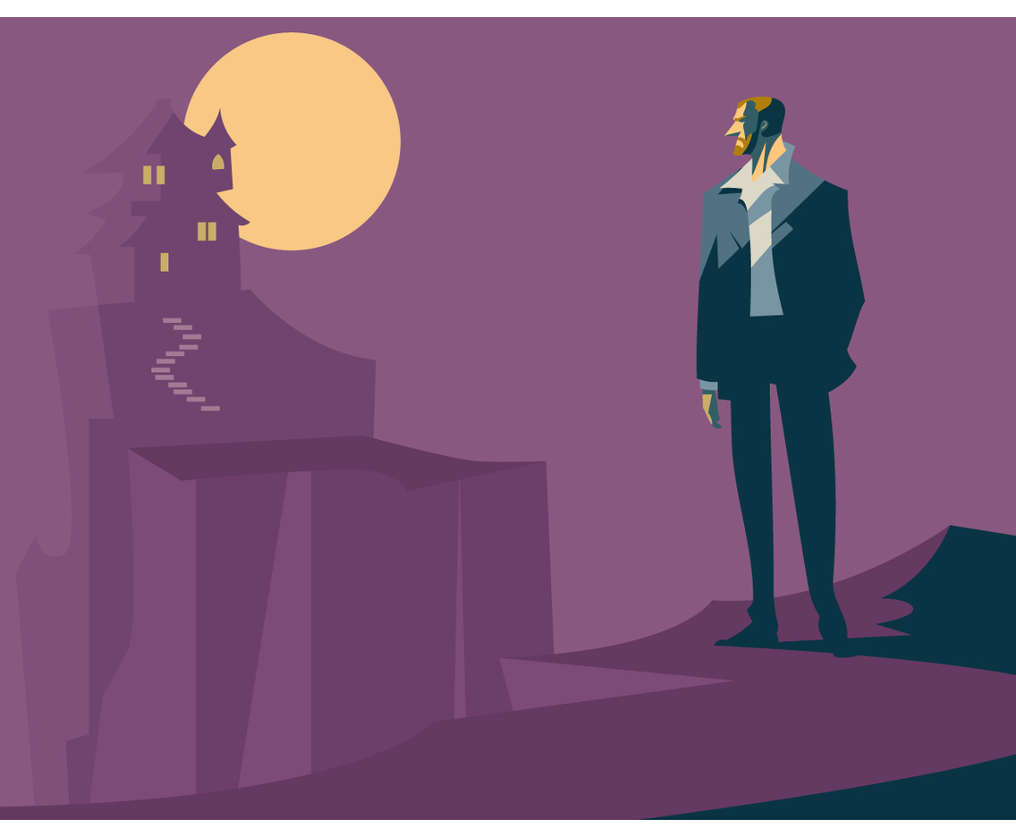 Character VS Hard Journey Vector