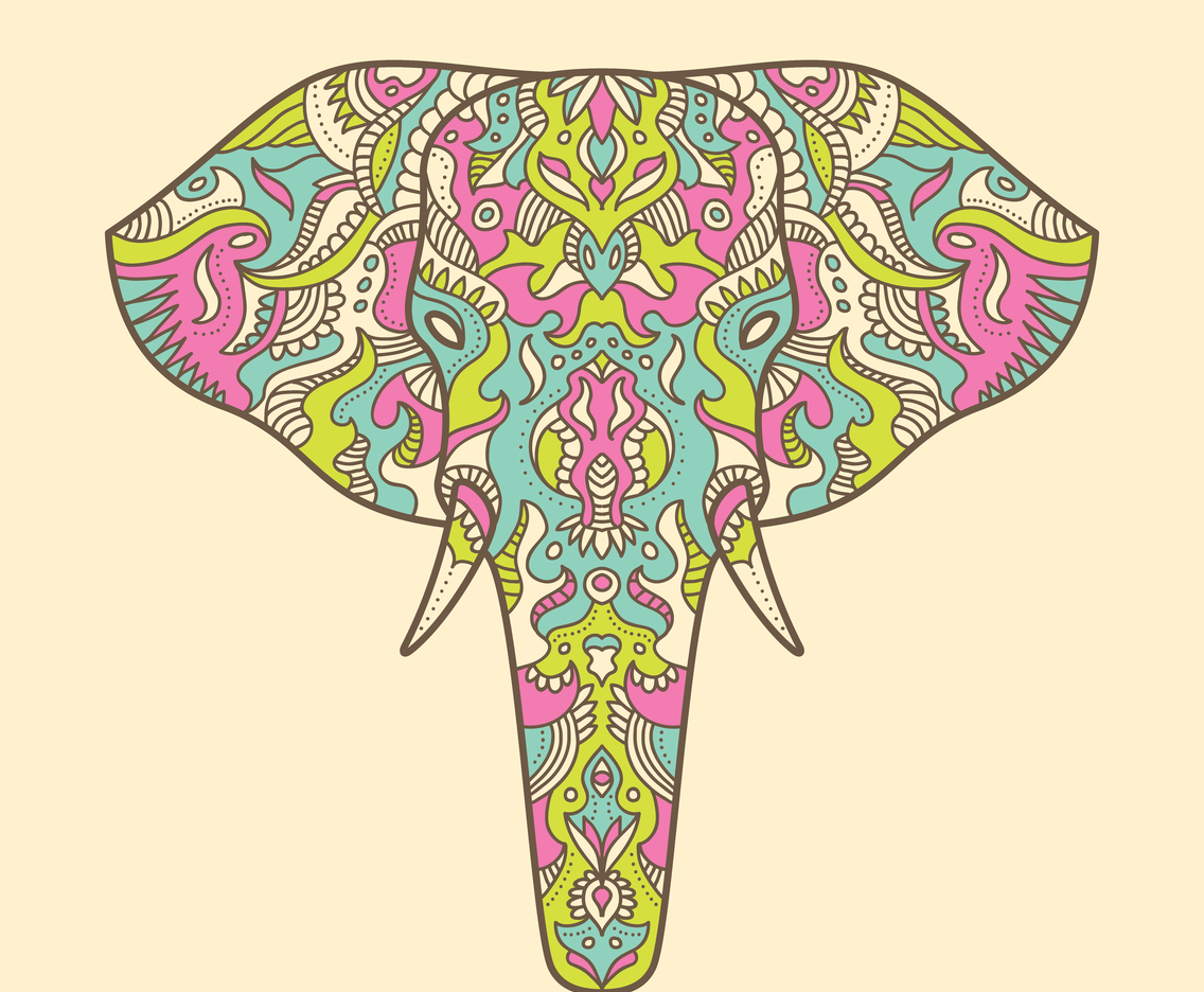 Painted elephant