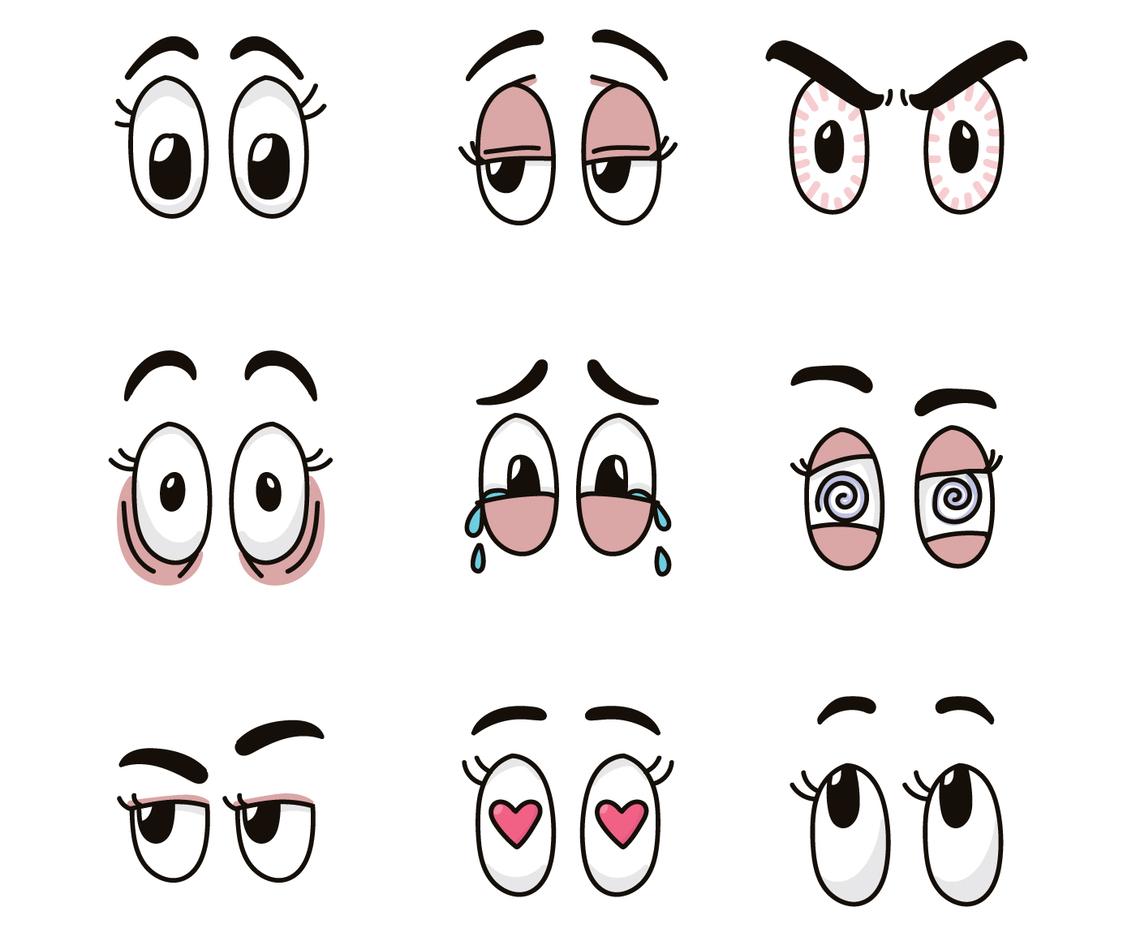 Cartoon Colorful Eyes