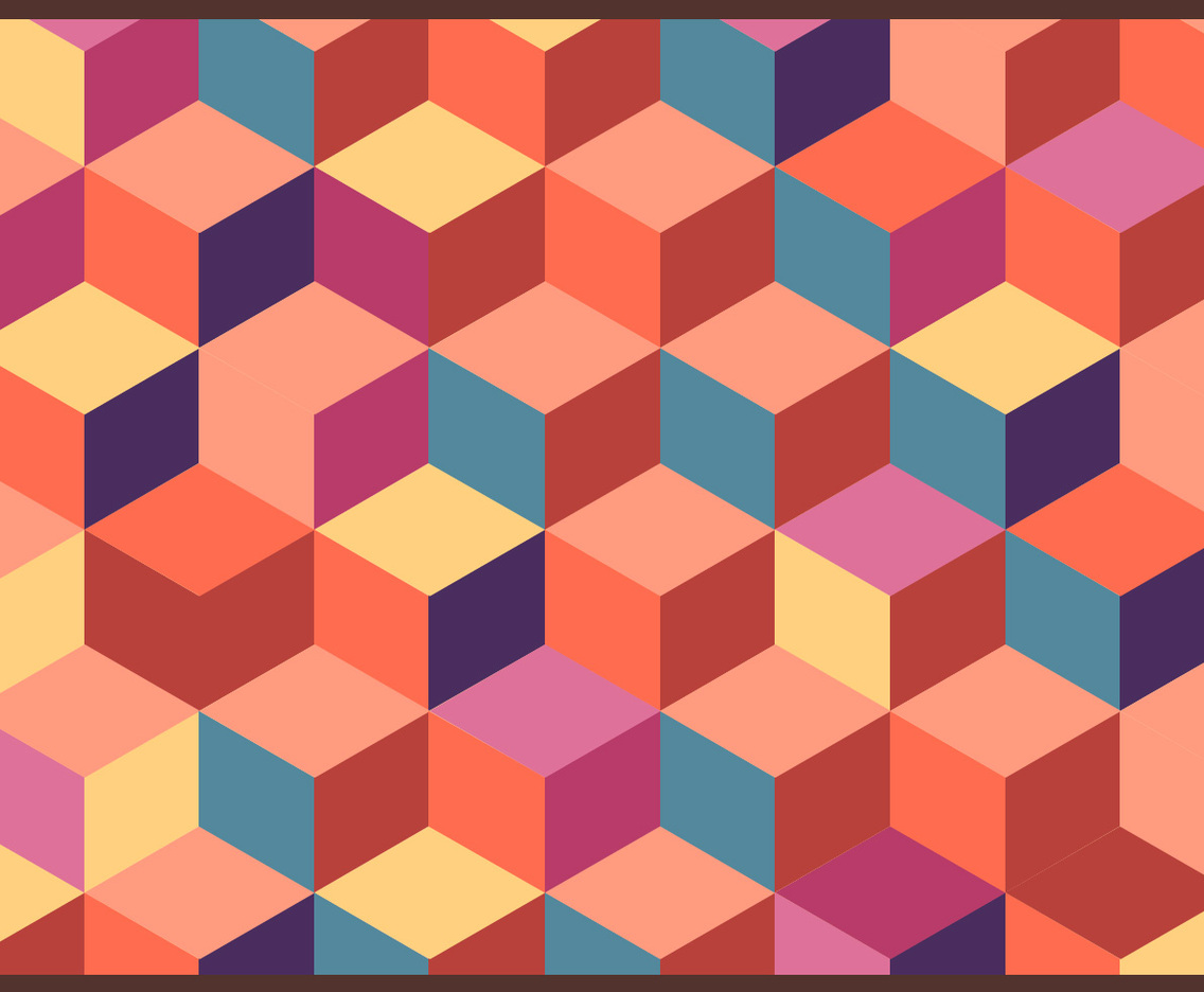 Cubes Retro Pattern Vector