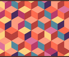 Cubes Retro Pattern Vector