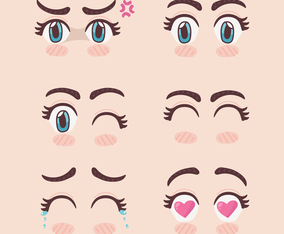 Set Of Manga Eyes