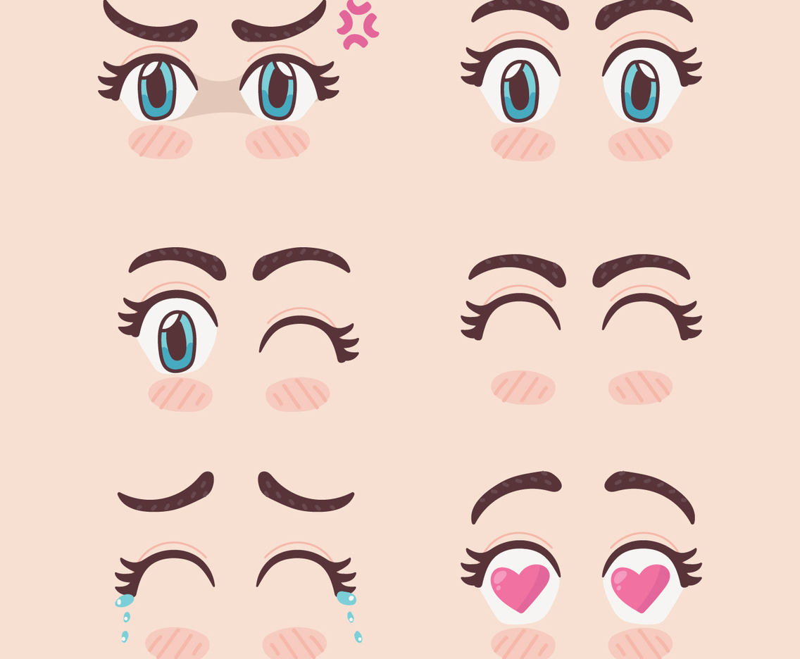 Set Of Manga Eyes