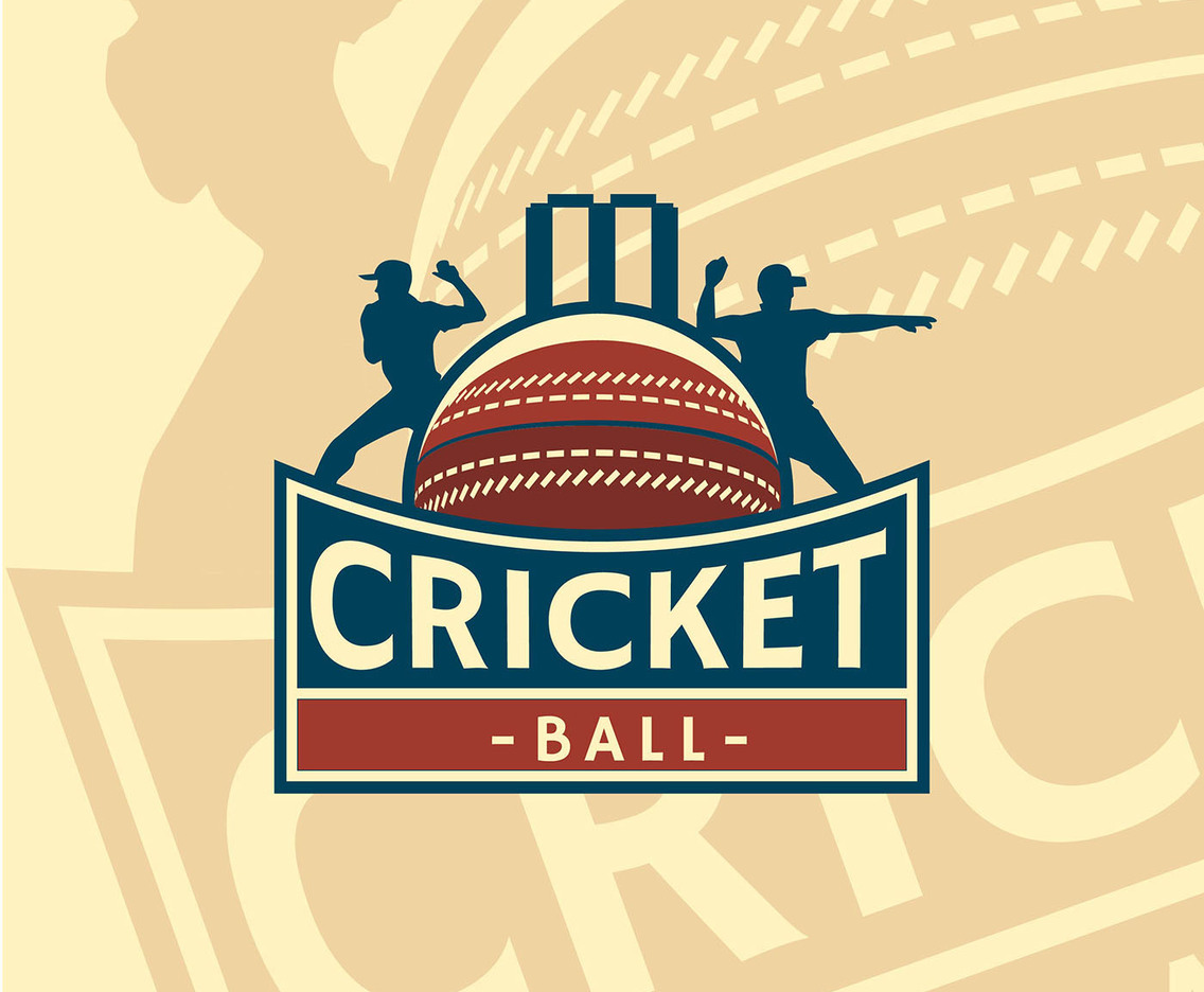 Cricket Ball Logo Emblem