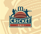 Cricket Ball Logo Emblem