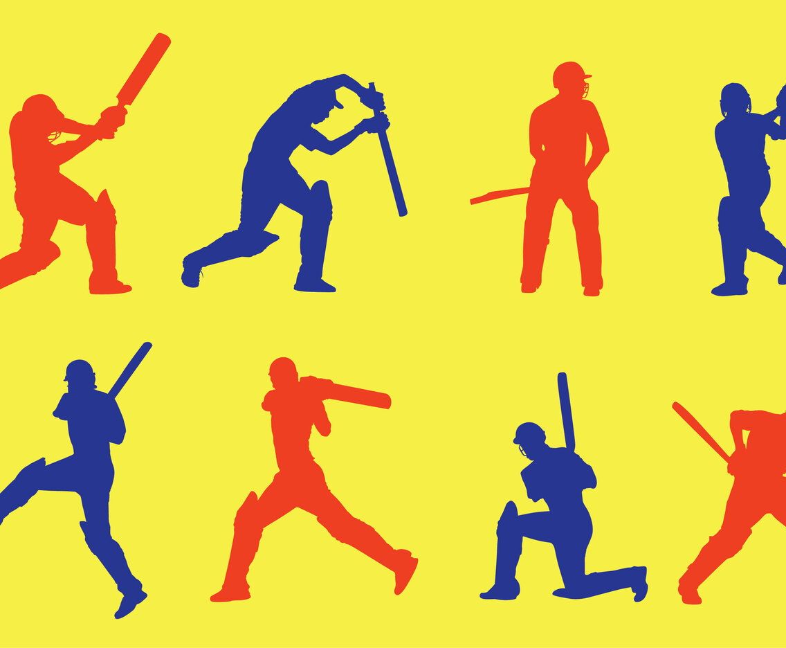 Cricket Player Silhouette Vector Pack