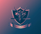 Dragon Head Retro Badge