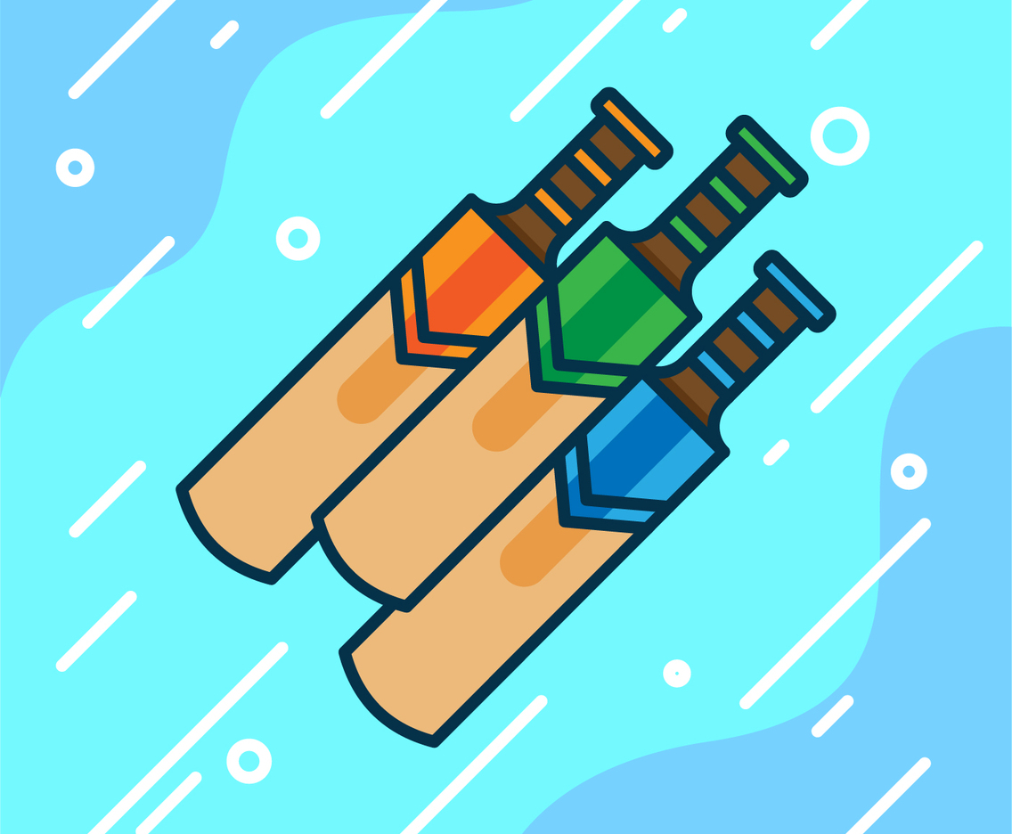 Cricket bat illustration