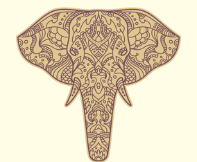 Painted elephant