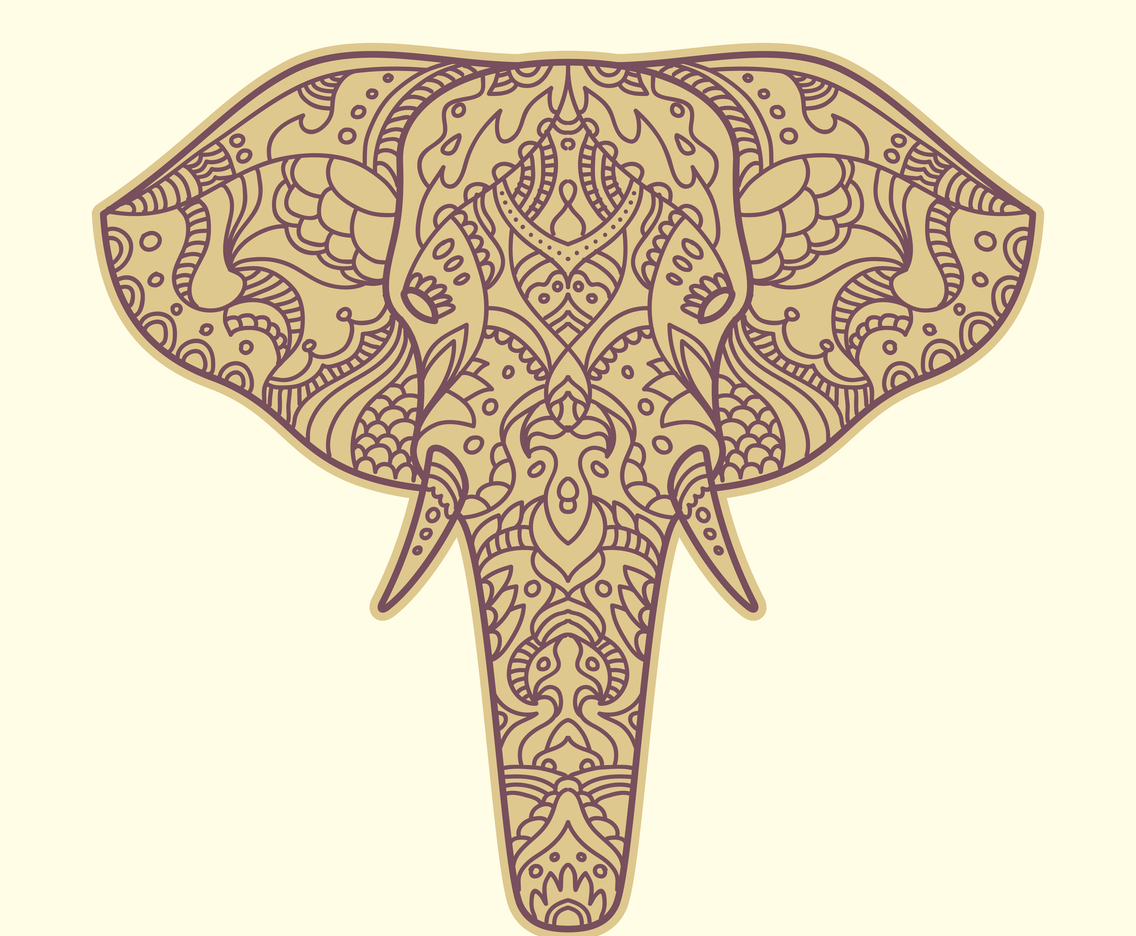 Painted elephant