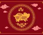 Chinese New Year Pig Vector Illustration