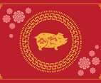 Chinese New Year Pig  Vector Illustration