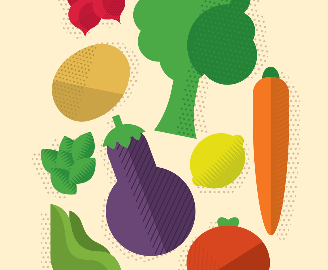 Colorful vegetable set
