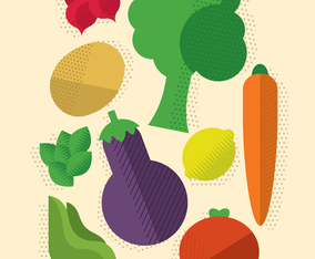 Colorful vegetable set