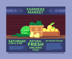 Landscape Flyer Design Farmers Market Vector
