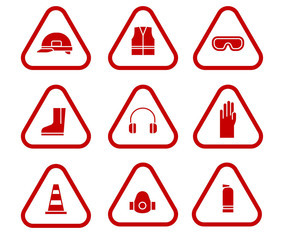 Personal Protective  Equipment Monochrome Icons Set