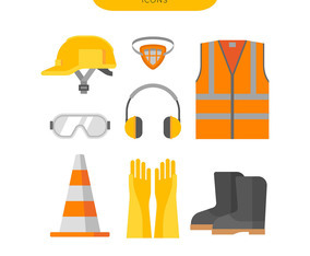 Personal Protective Equipment Icons Set