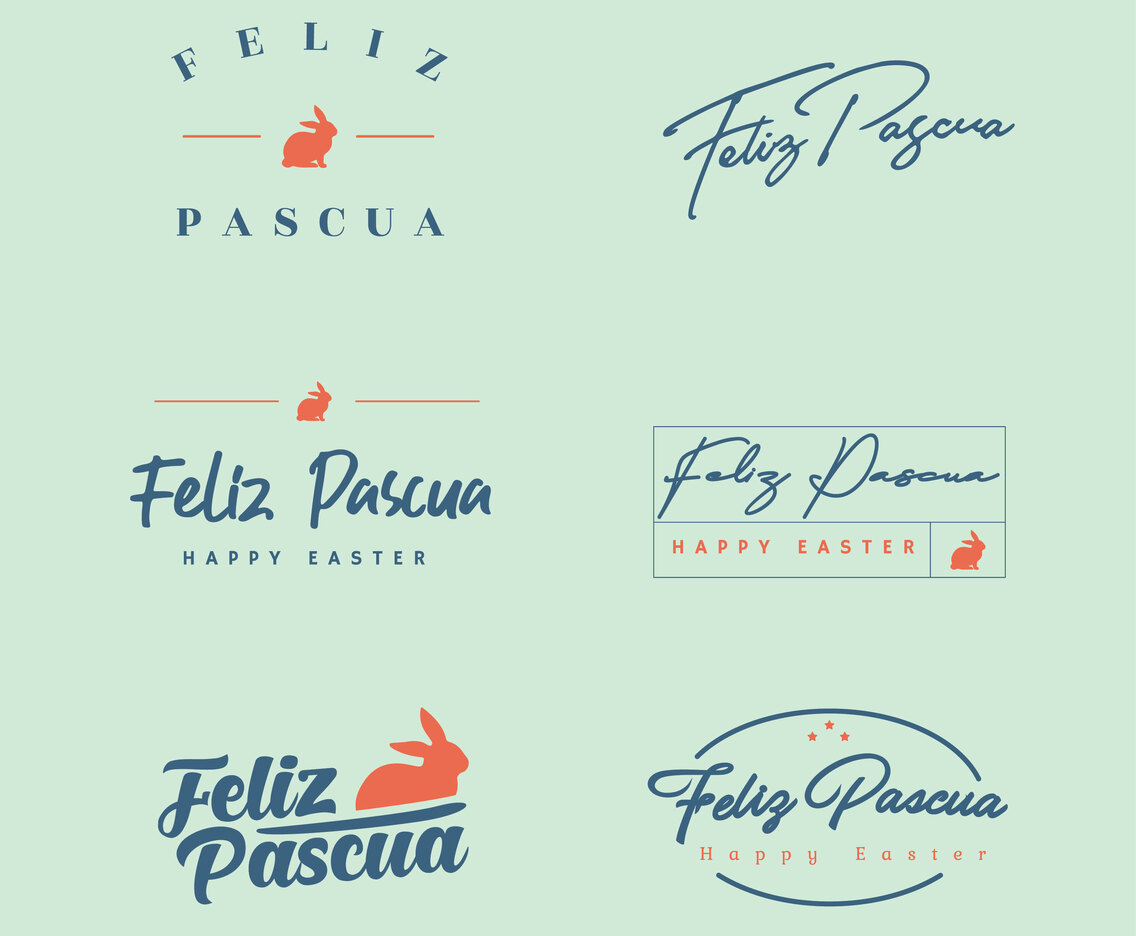 Feliz Pascua Typography Pack