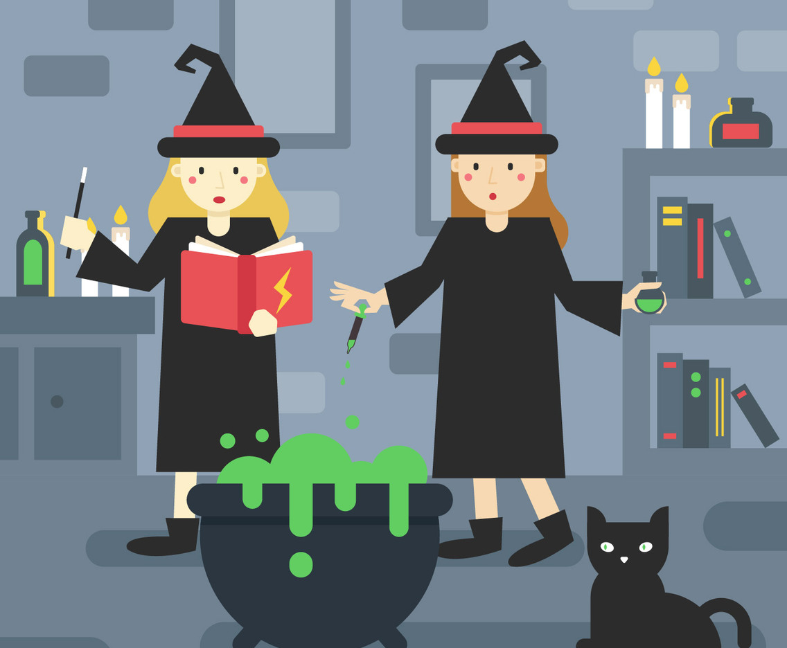 2 Wizard Students in School