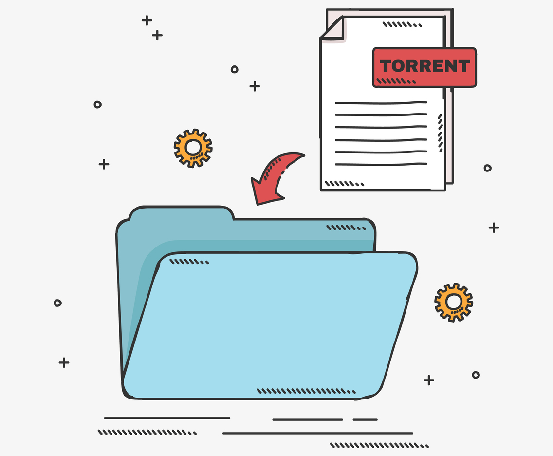 Hand Drawn Torrent File Vector