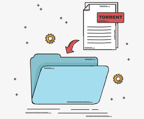 Hand Drawn Torrent File Vector