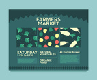 Flyer Design Farmers Market Vector
