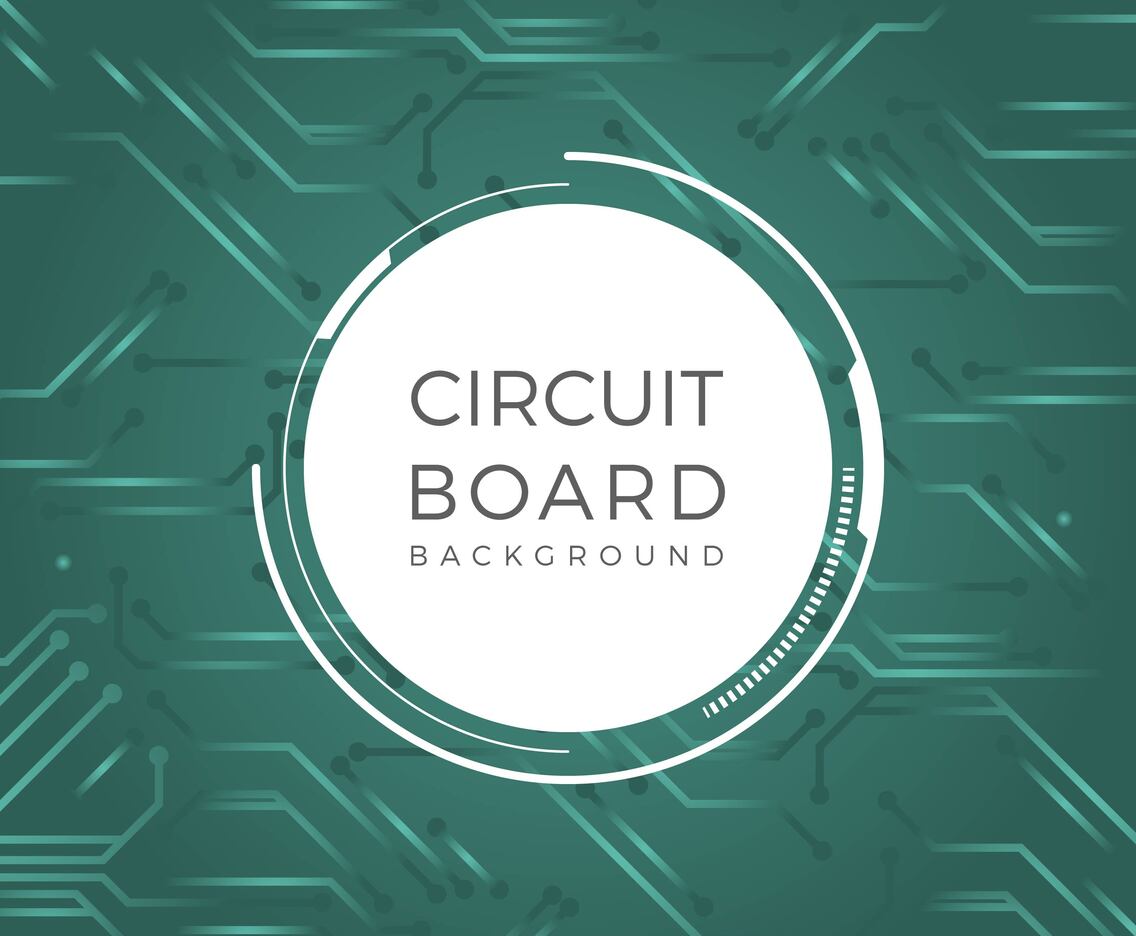 Flat Printed Circuit Vector Background