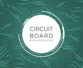 Flat Printed Circuit Vector Background