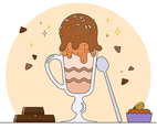 Chocolate Sundae Vector
