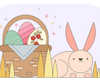 Bunny Easter Wallpaper Vector