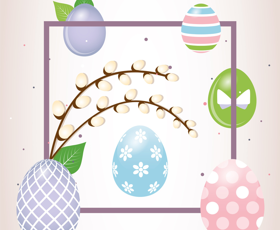 Vector Easter Greeting Card Design