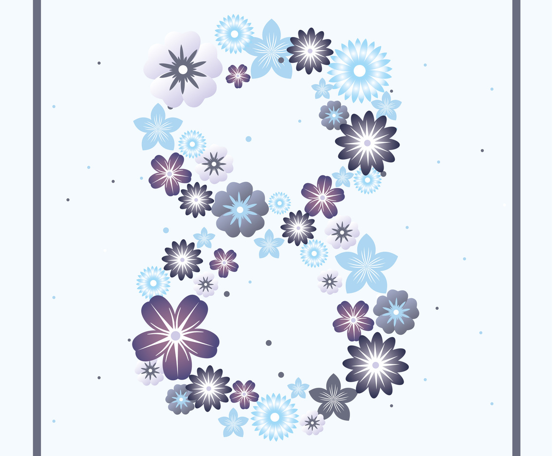 Vector Women's Day Greeting Card