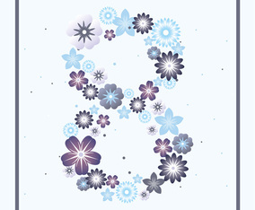 Vector Women's Day Greeting Card