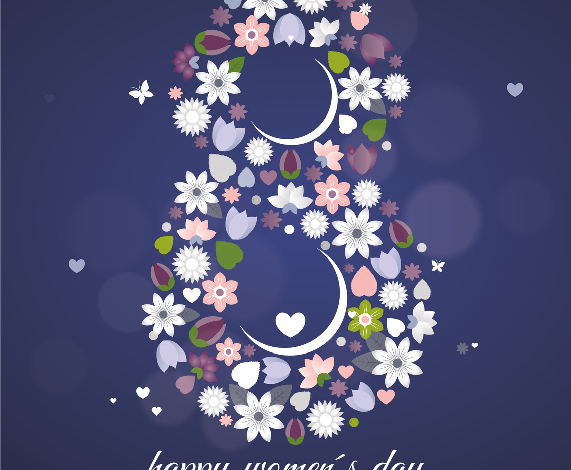 Vector Women's Day Greeting Card