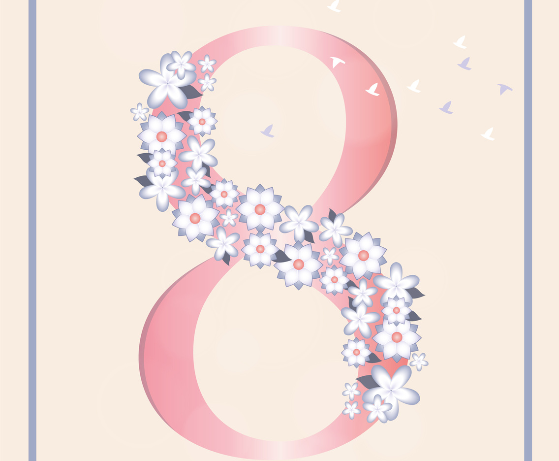 Vector Women's Day Greeting Card