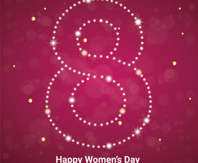 Vector Women's Day Greeting Card