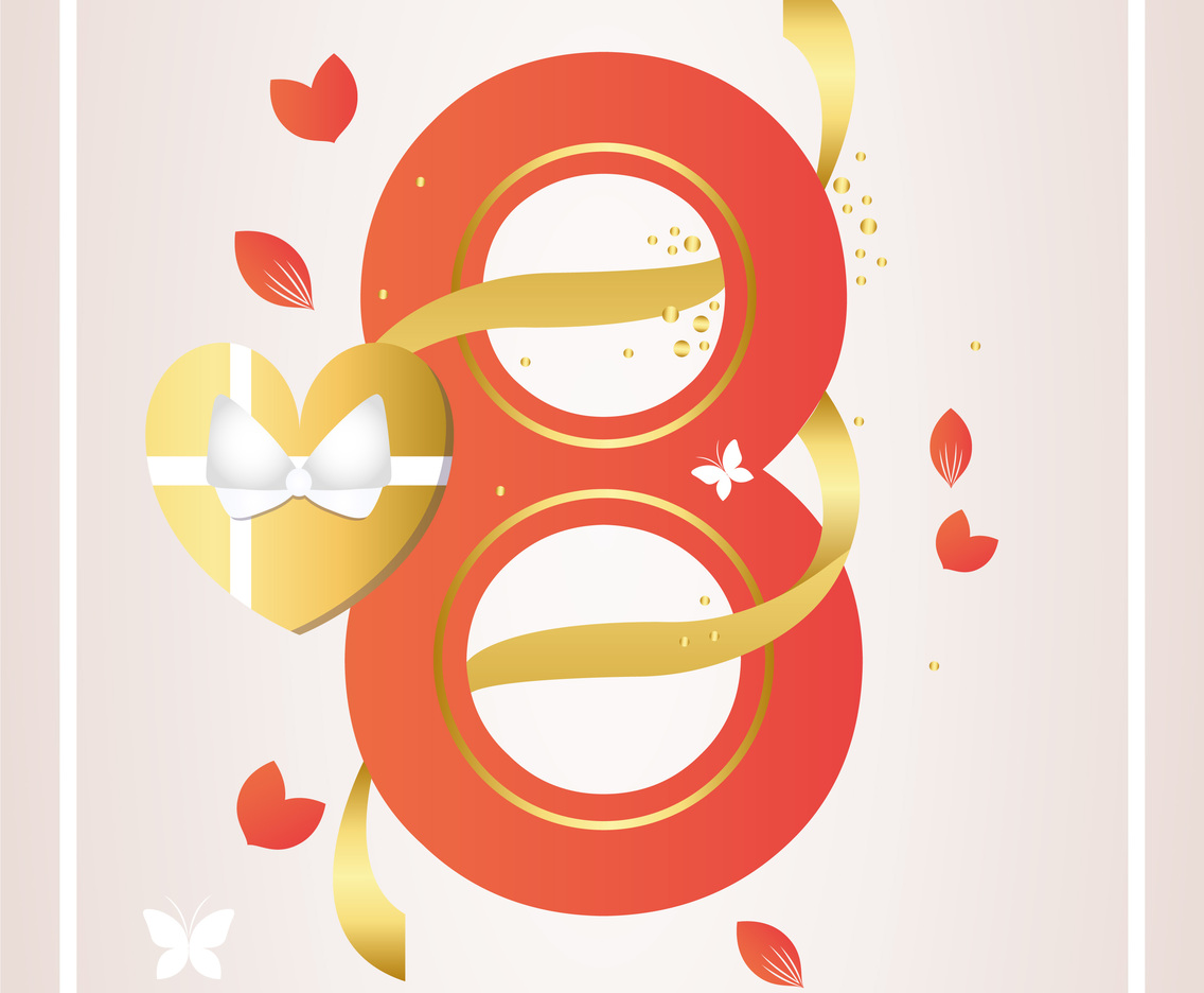 Vector Women's Day Greeting Card