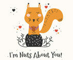 I’m Nuts About You Vector