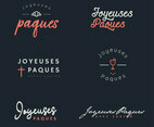 Joyeuses Paques Typography Pack