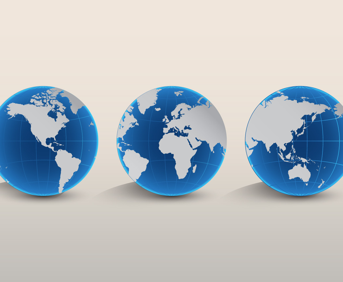3D International Globe Map Set