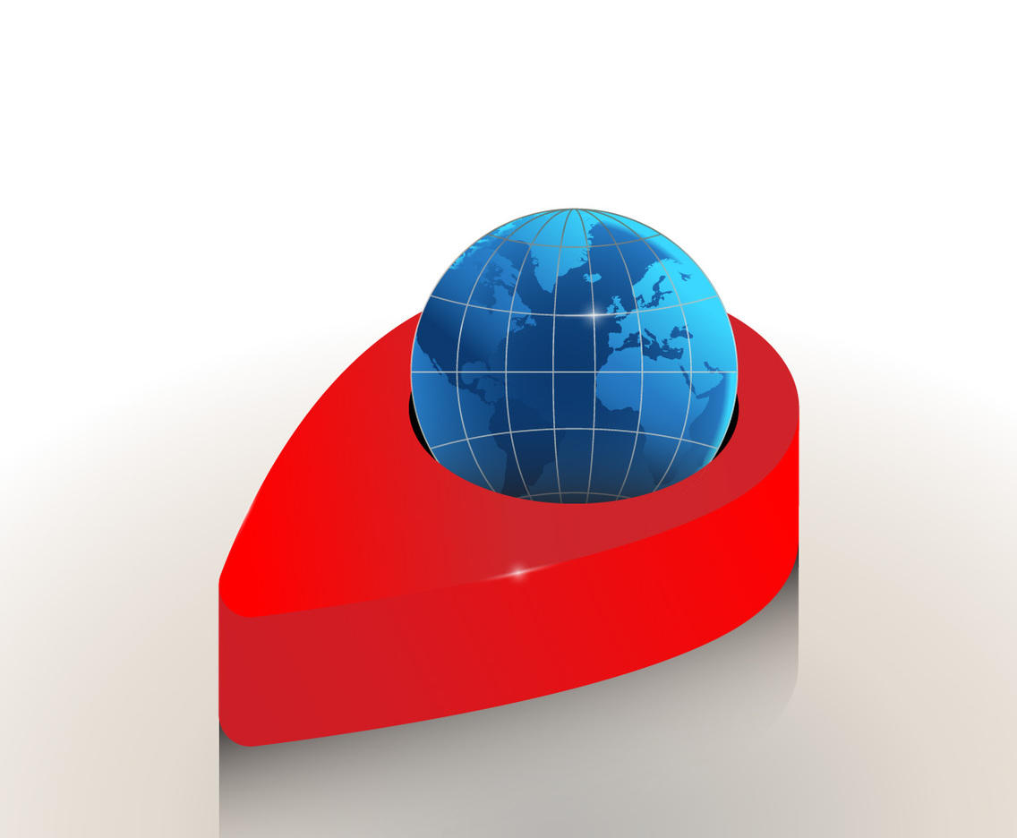 3D International Globe Map