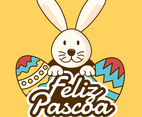 Feliz Pascoa Typography Vector